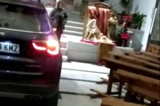 A Man In Spain Plummets His Car Into A Church Altar