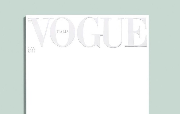Vogue Italia prints blank cover for its April issue in response to Covid-19