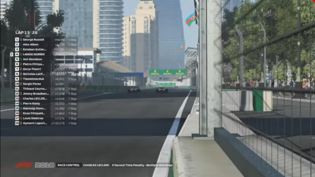 Williams driver wins the Virtual Azerbaijan Grand Prix (VIDEO)