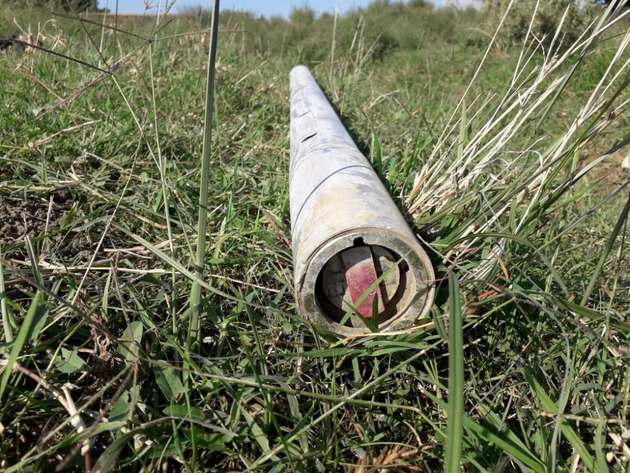 Pieces of cluster warhead fired from Smerch MLRS found in Goranboy (PHOTO)