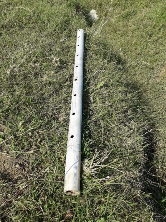 Pieces of cluster warhead fired from Smerch MLRS found in Goranboy (PHOTO)