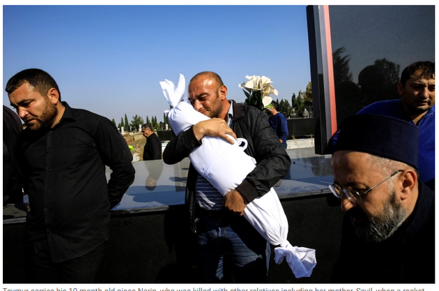Azerbaijanis mourn their losses in Ganja
