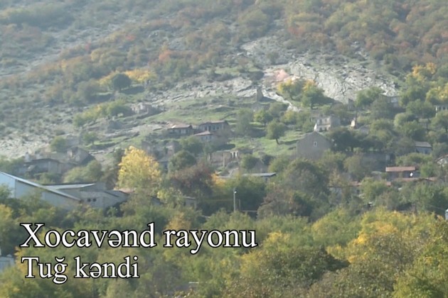 Azerbaijan shows aerial video footage from liberated Hadrut settlement and Tug village of Khojavend district (VIDEO)