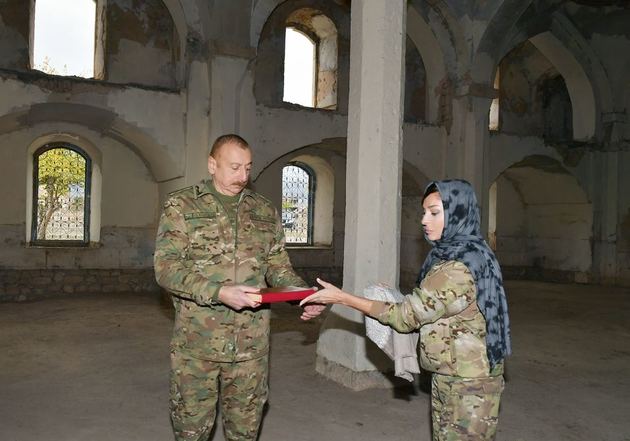 Ilham Aliyev and Mehriban Aliyeva visit liberated Aghdam 