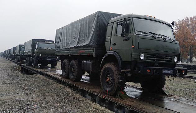 Logistic support assets of Russian peacekeepers arrive in Azerbaijan (PHOTO, VIDEO)