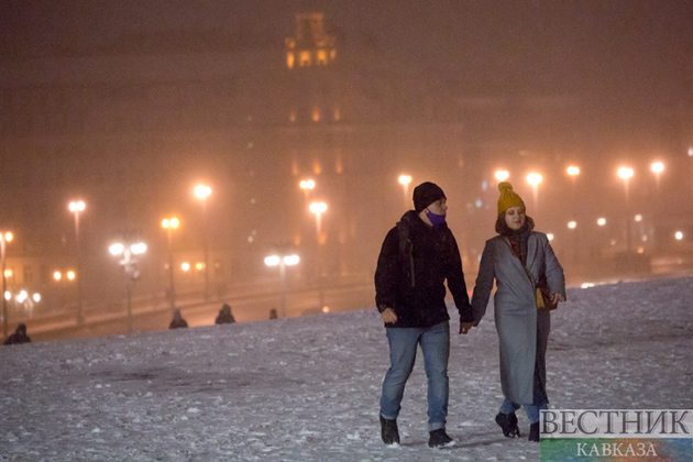First snowfall in Moscow (photo report)