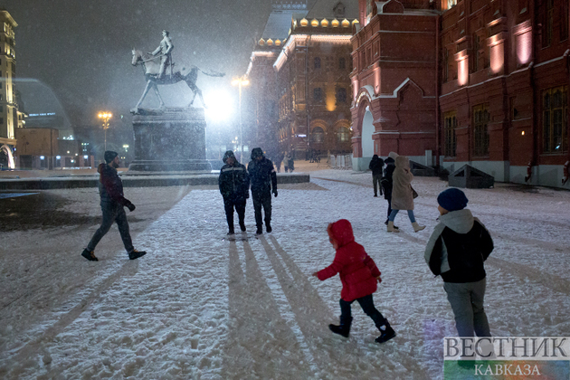 First snowfall in Moscow (photo report)