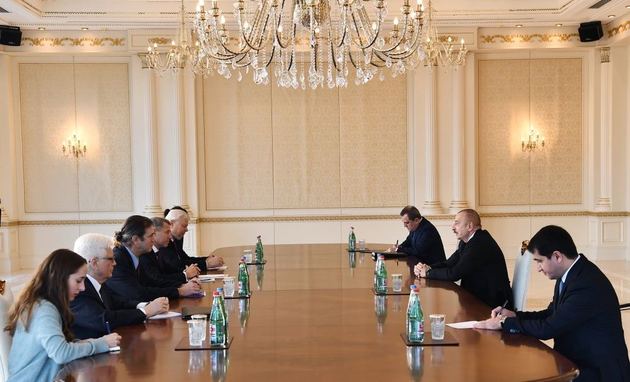 Ilham Aliyev holds talks with co-chairs of OSCE Minsk Group from France and US