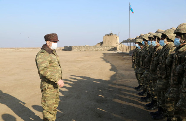 Defense Minister inspected conditions created for servicemen in liberated lands of Azerbaijan (PHOTOS)