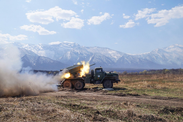 Azerbaijani anti-aircraft missile units conducting live fire tactical exercises