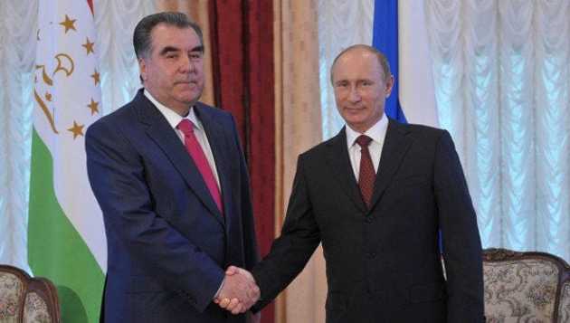 Putin thanks Rakhmon for coming to Moscow on May 9