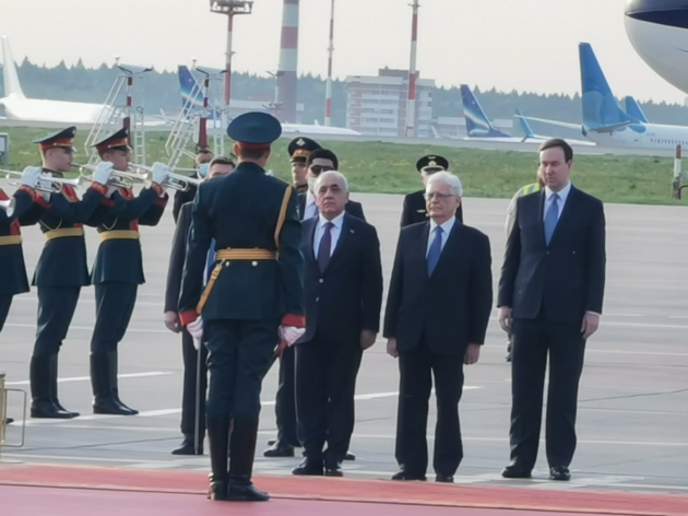 Azerbaijani PM on official visit to Russia (PHOTO)