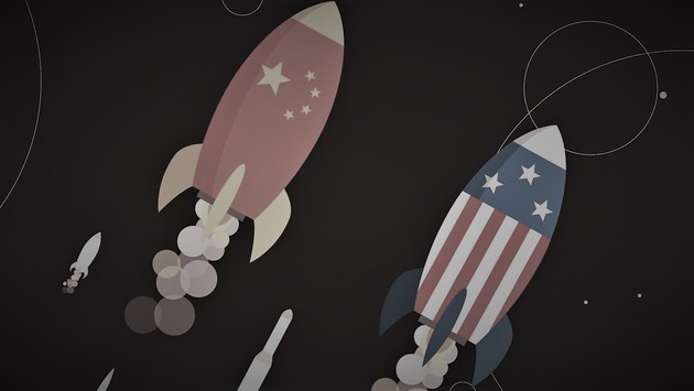 China and the US race on a higher level: space