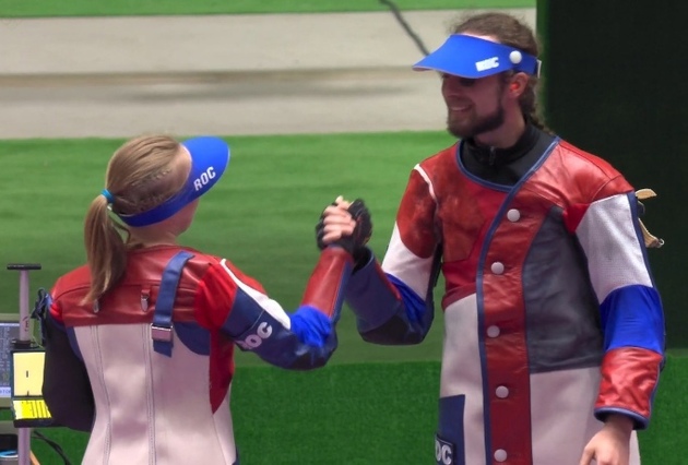 Russians win bronze at Olympics in 10m air rifle mixed team event
