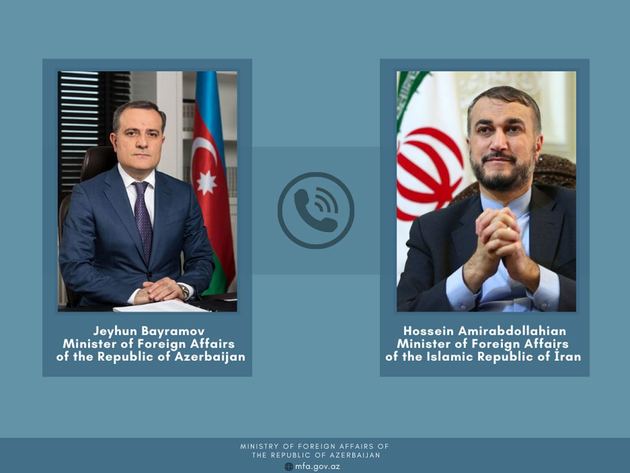 Azerbaijani and Iranian FMs hold phone talks