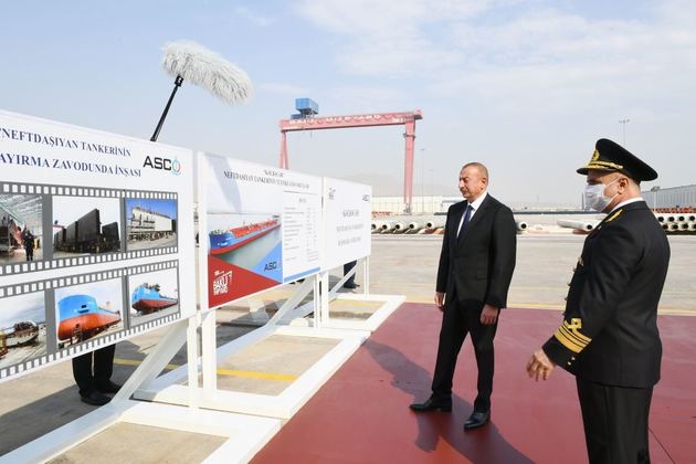 Ilham Aliyev attends ceremony to launch &#039;Kalbajar&#039; oil tanker