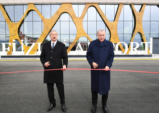 Aliyev and Erdogan attend opening ceremony of Fuzuli International Airport (PHOTO)