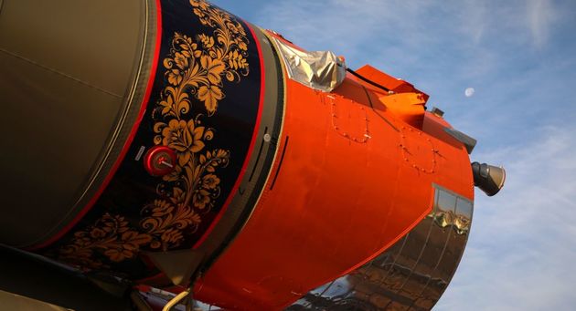 Soyuz carrier rocket with Progress MS-18 cargo spaceship blasts off from Baikonur