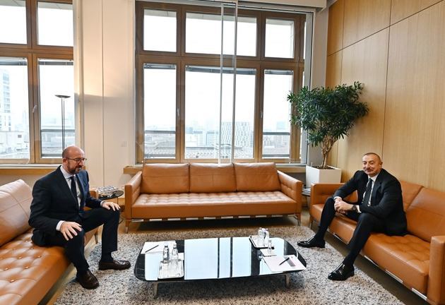 Ilham Aliyev meets with Charles Michel