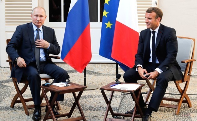 U.S. encouraged by Macron-Putin talks