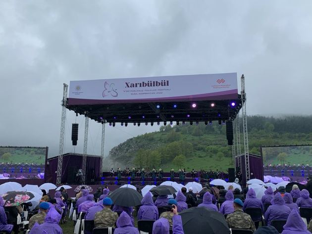 Ilham Aliyev and Mehriban Aliyeva attend opening of Kharibulbul festival in Shusha