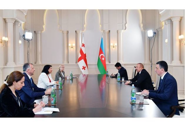 Ilham Aliyev meets with Georgian president