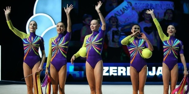 Azerbaijani team takes bronze in all-around at European Rhythmic Gymnastics Championships