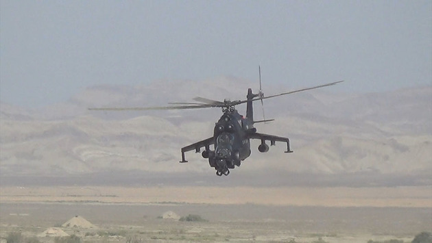Helicopter units of Azerbaijani Air Forces hold exercises (VIDEO)