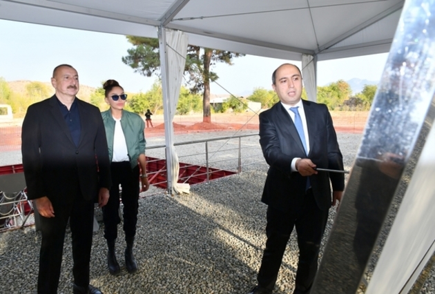 Ilham Aliyev and Mehriban Aliyeva attend groundbreaking ceremony for first residential building in Zangilan