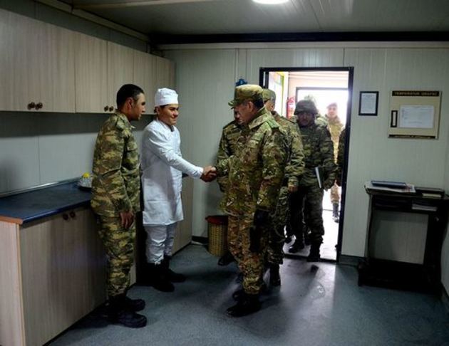 Azerbaijani Defense Minister visits military units on Armenian border