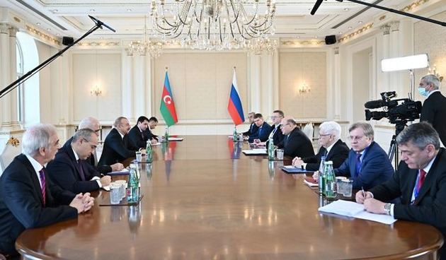 Ilham Aliyev holds talks with Mikhail Mishustin in Baku