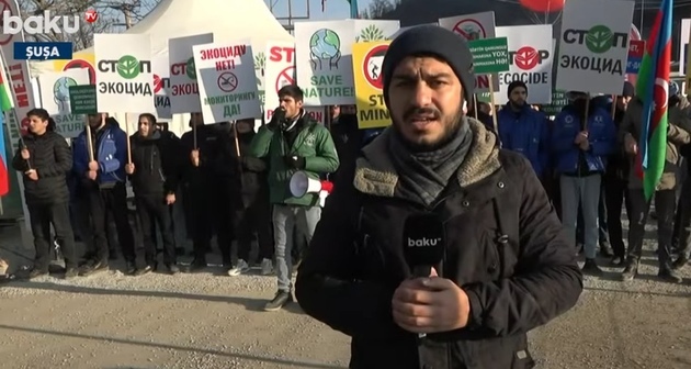 Peaceful protests of Azerbaijani eco-activists on Lachin road continue