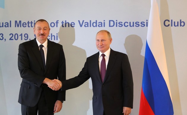 Vladimir Putin and Ilham Aliyev discuss energy cooperation