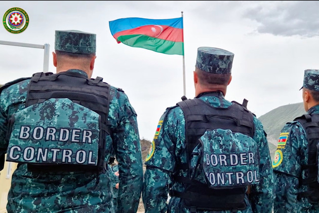 Azerbaijani flag hoisted at Lachin road checkpoint