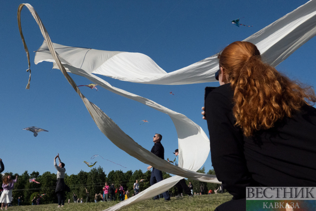Kite festival held in Moscow