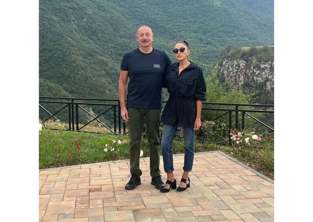 Mehriban Aliyeva shares photos from her visit with Ilham Aliyev to Kalbajar and Lachin