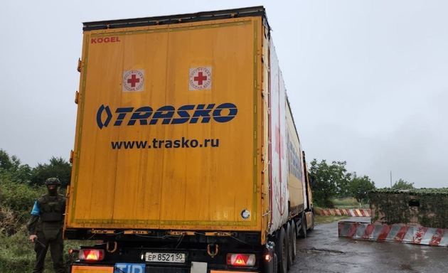 Russian truck with food sets off to Khankendi
