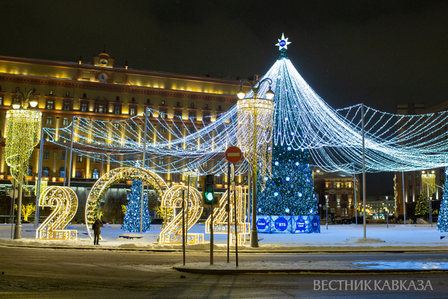 Maria Novoselova/"Vestnik Kavkaza". New Year's decorations on Lubyanka Square