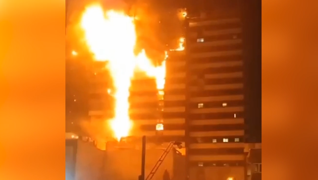 City hospital on fire in Tehran