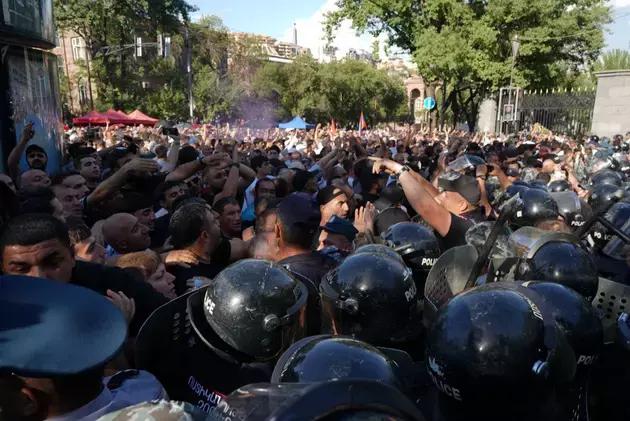 Dozens detained at rally in Yerevan