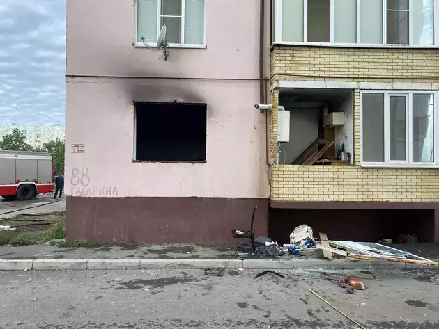 Gas ignited apartment building in Kizilyurt