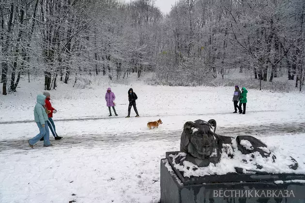 Almost record snow covers Moscow