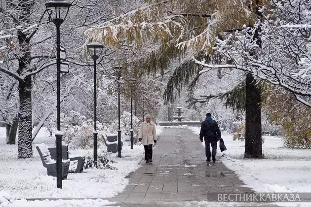 Almost record snow covers Moscow