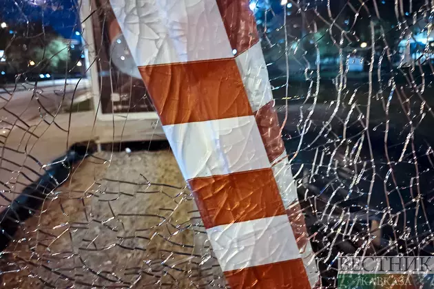 Protesters smash windows in Tbilisi parliament