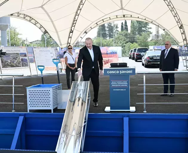 President Ilham Aliyev and First Lady visit Ganja