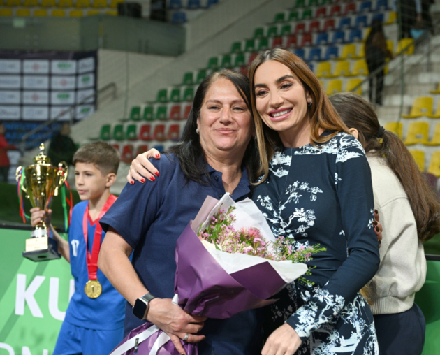 Leyla, Arzu and Alena Aliyeva attend mini-football tournament held among orphanage teams