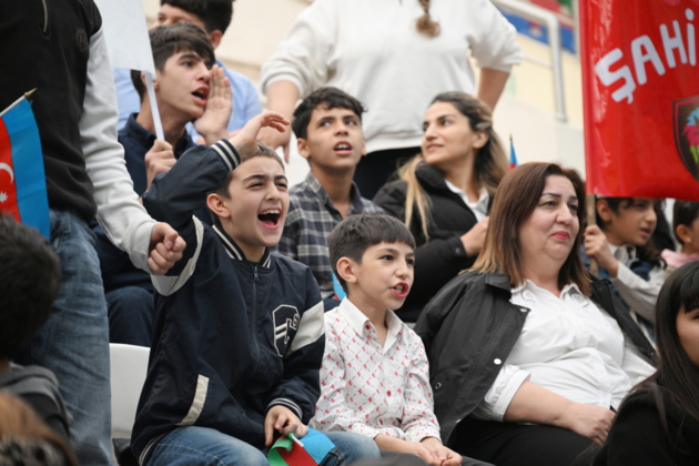 Leyla, Arzu and Alena Aliyeva attend mini-football tournament held among orphanage teams