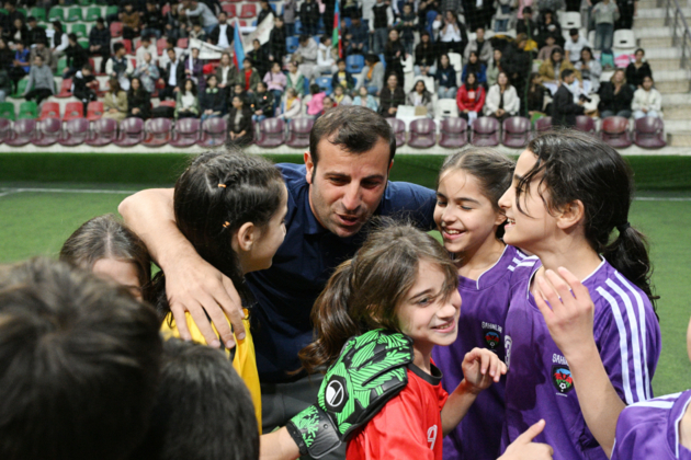 Leyla, Arzu and Alena Aliyeva attend mini-football tournament held among orphanage teams