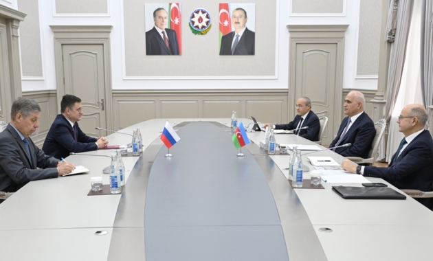 Shahin Mustafayev and Alexander Novak meet in Baku