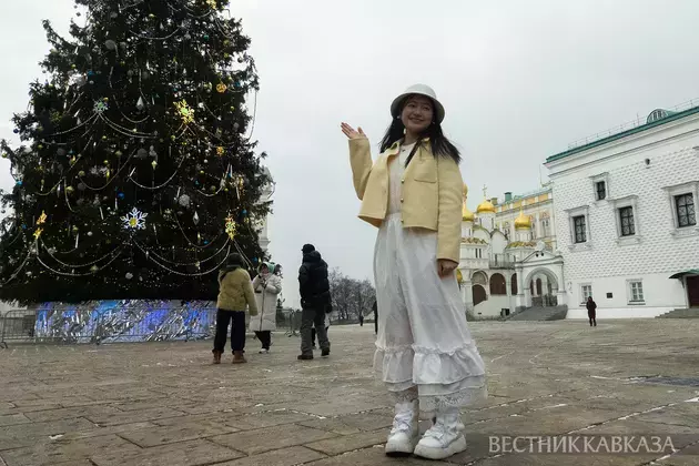 Russia's main national Christmas tree lit up in Kremlin